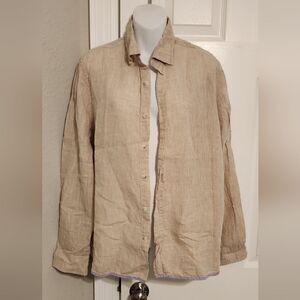 Report Collection shirt 100% Linen shirt sz Medium
